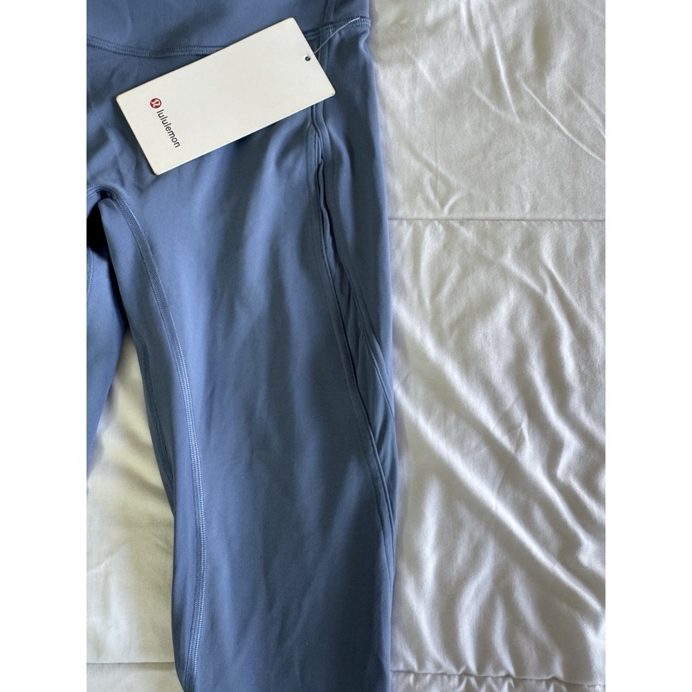 New Lululemon Nulu High-Rise Mesh-Panel Tight 25" Washed Denim Size 6 Blue - Picture 10 of 11